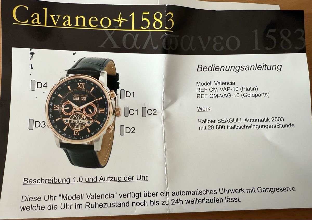 Bracciali & Braccialetti: NEU!! Calvaneo+1583 Modell Valencia – Nuovo (secondo la descrizione) da Sursee venduto da rut_k5z5 4