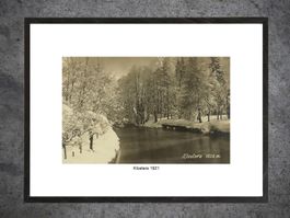 Klosters 1921 – Winterlandschaft – Gerahmter historischer Pr