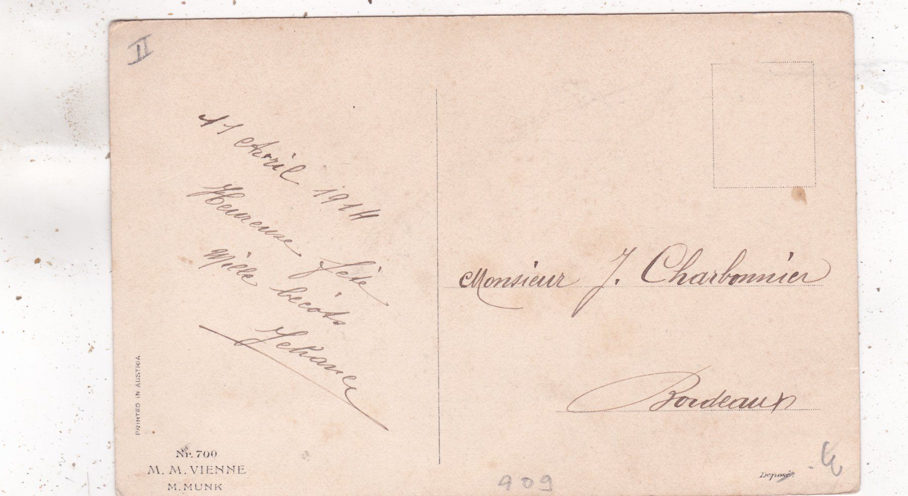 Cartoline postali: Frankreich Kitsch Hasen Blumen Korb Eier Joyeuses Pâques – Usato da Herisau venduto da Lisegrat2008 1