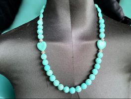 Unikat 💎 Türkis/Howlite Halskette mit Herz, neu