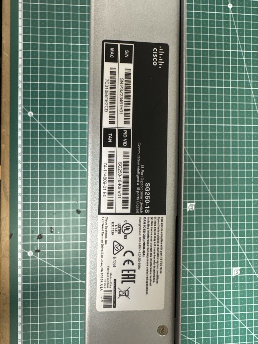 Cisco Hub & Switch: Cisco SG250-18 Port Smart Switch – Usato da Kemptthal venduto da isable 1