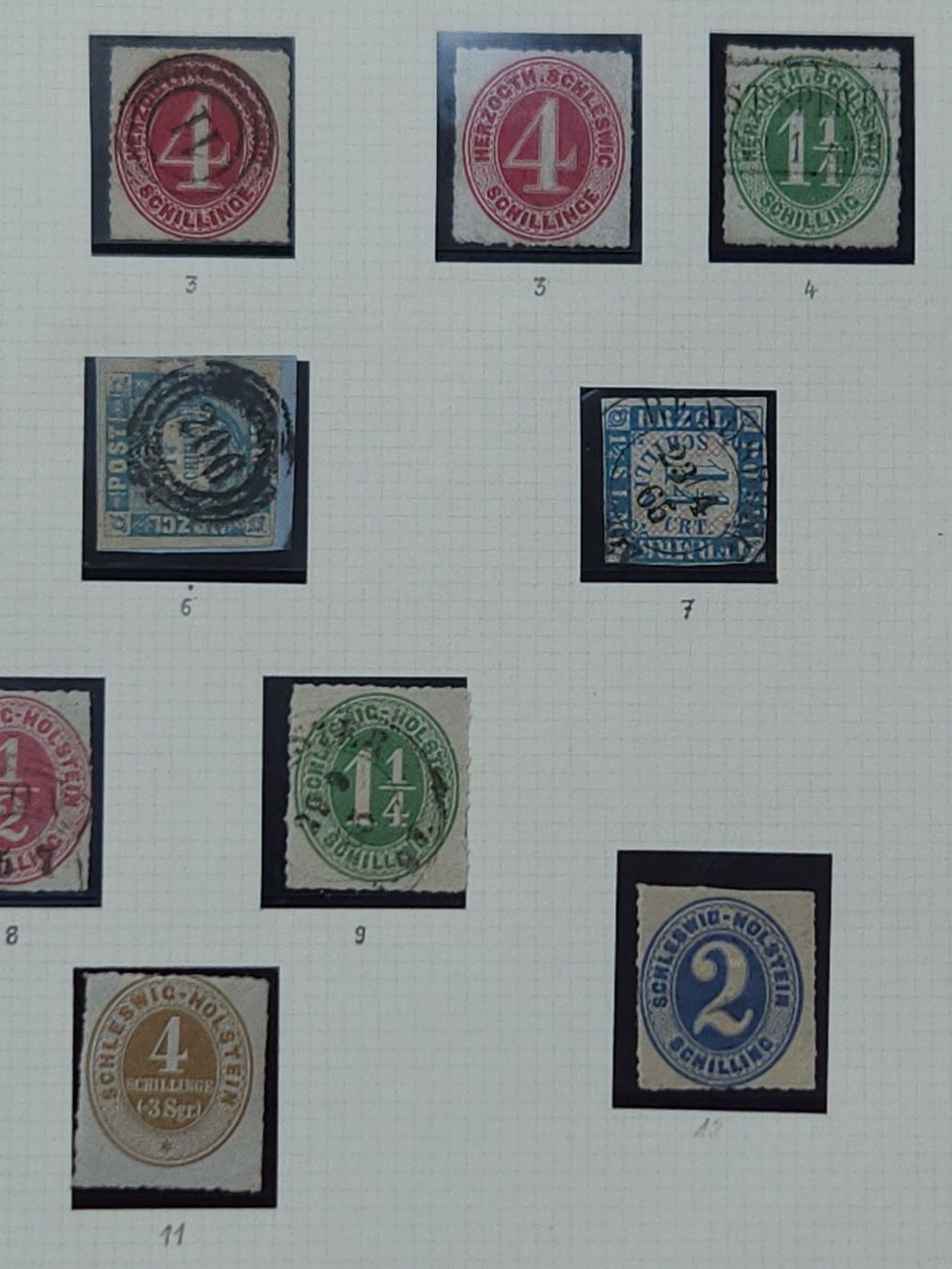 Tutti i francobolli: Schleswig-Holstein Stärke Gestempelten Sammlung Selten – Usato da Kriens venduto da Nidfeld45 2