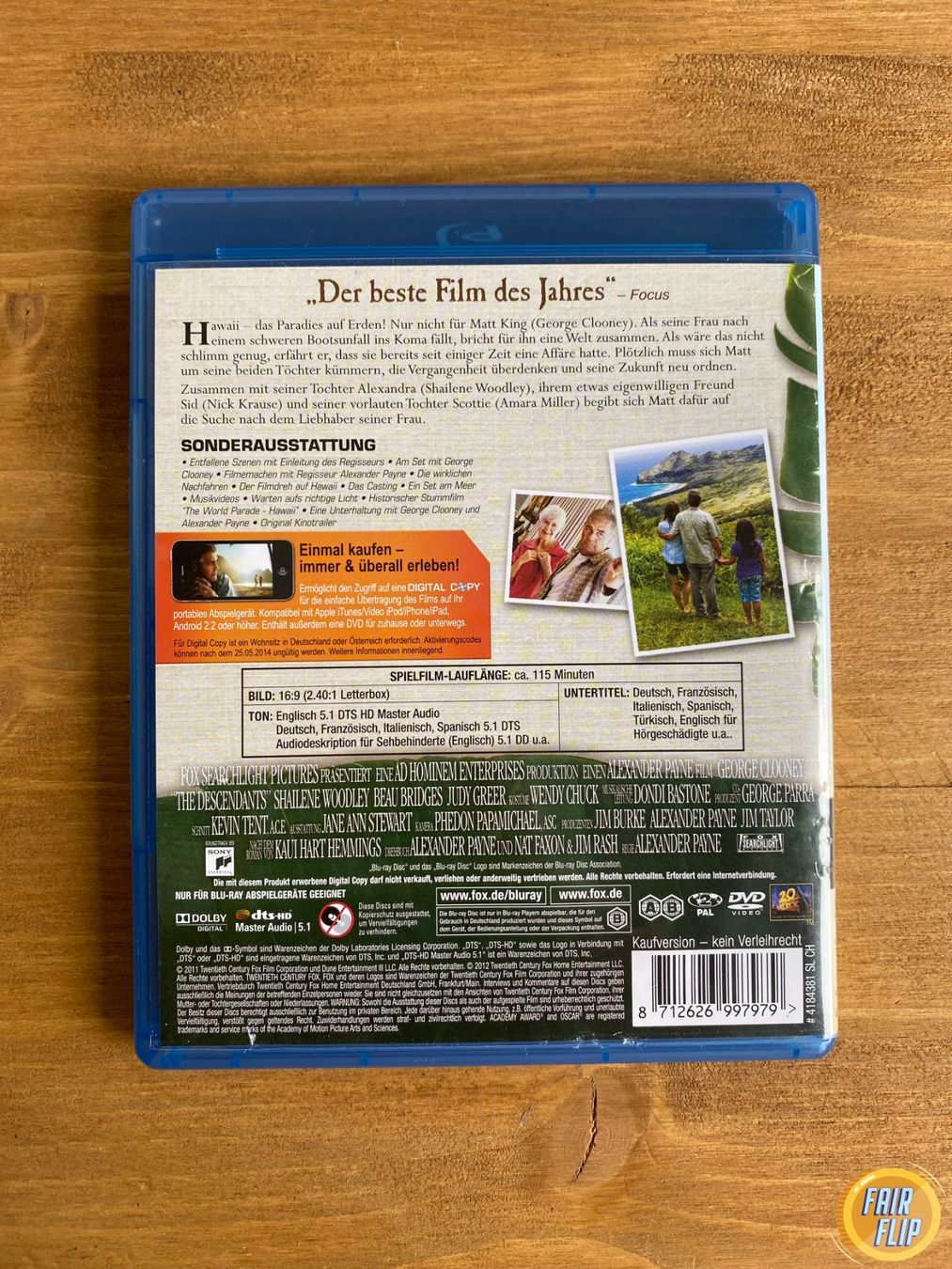 Tutti i DVDs: Blu-ray Descendants - George Clooney – Usato da Luzern venduto da fairflip 1