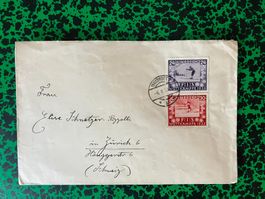 FIS Wettkämpfe 1933, Brief nach Zürich, Top Rarität!