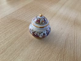 Mini Deckelduft-Dose! Porzellan, handbemalt, Griechenland!