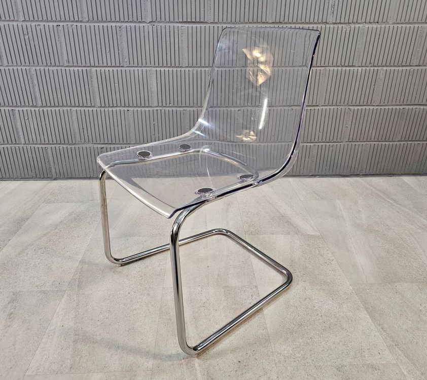 1x IKEA Tobias Chair Carl Öjerstam Acryl Freischwinger Stuhl (Gebraucht ...