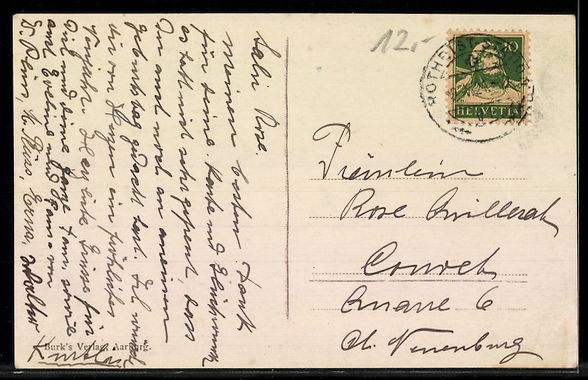 Cartoline postali: AK Aarburg, Ortsansicht mit Schloss – Usato da Berlin venduto da bartko-reher 1