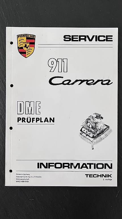 Livres: Porsche Serviceinformation Technik DME-Prüfplan 911 Carrera – D'occasion à Birr par alonso77
