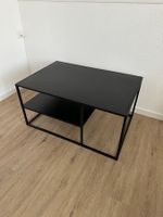 Couchtisch schwarz mit Ablage – 90 × 60 × 45 cm