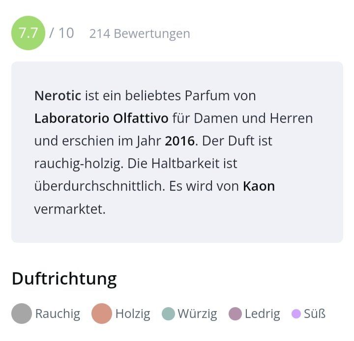 Profumi & Eau de Toilette: 5 ml NEROTIC LABORATORIO OLFATTIVO ABFÜLLUNG – Nuovo (secondo la descrizione) da St. Gallen venduto da CaliSunshine 3
