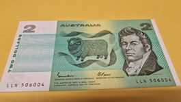 2 Dollar Schein Australien, Rarität, Jahrgang unbekannt!