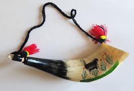 lautes Blashorn Rufhorn aus Peru, Neu!!