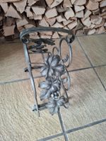 Schönes Weinregal für 6 Flaschen, Metall, Vintage Stil