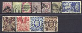 England kleines Los ab1867, gestempelt