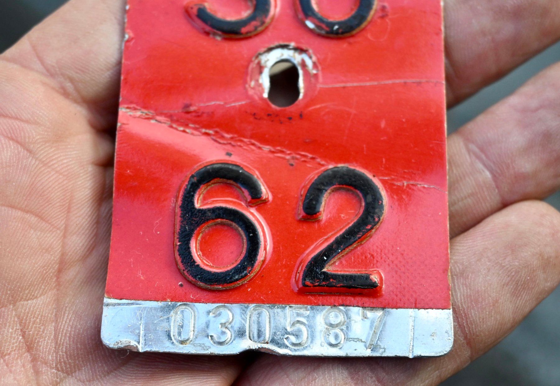 Insegne: Velonummer SO 62 von 1962 - Solothurn – Usato da Pfaffhausen venduto da mono_rec 3