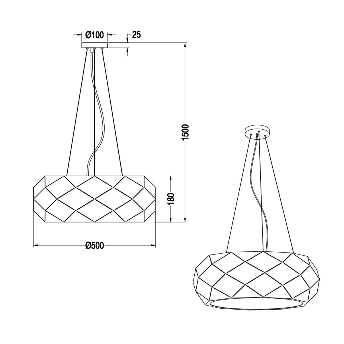 Lampadari & plafoniere: Pendelleuchte, Weiss, 50 cm Ø – Nuovo (secondo la descrizione) da Kreuzlingen venduto da Smart-Light 4