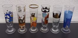 SET AN 6 *RITZENHOFF - SCHNAPSGLÄSER* DIV./DM 3.5/H 11.5CM