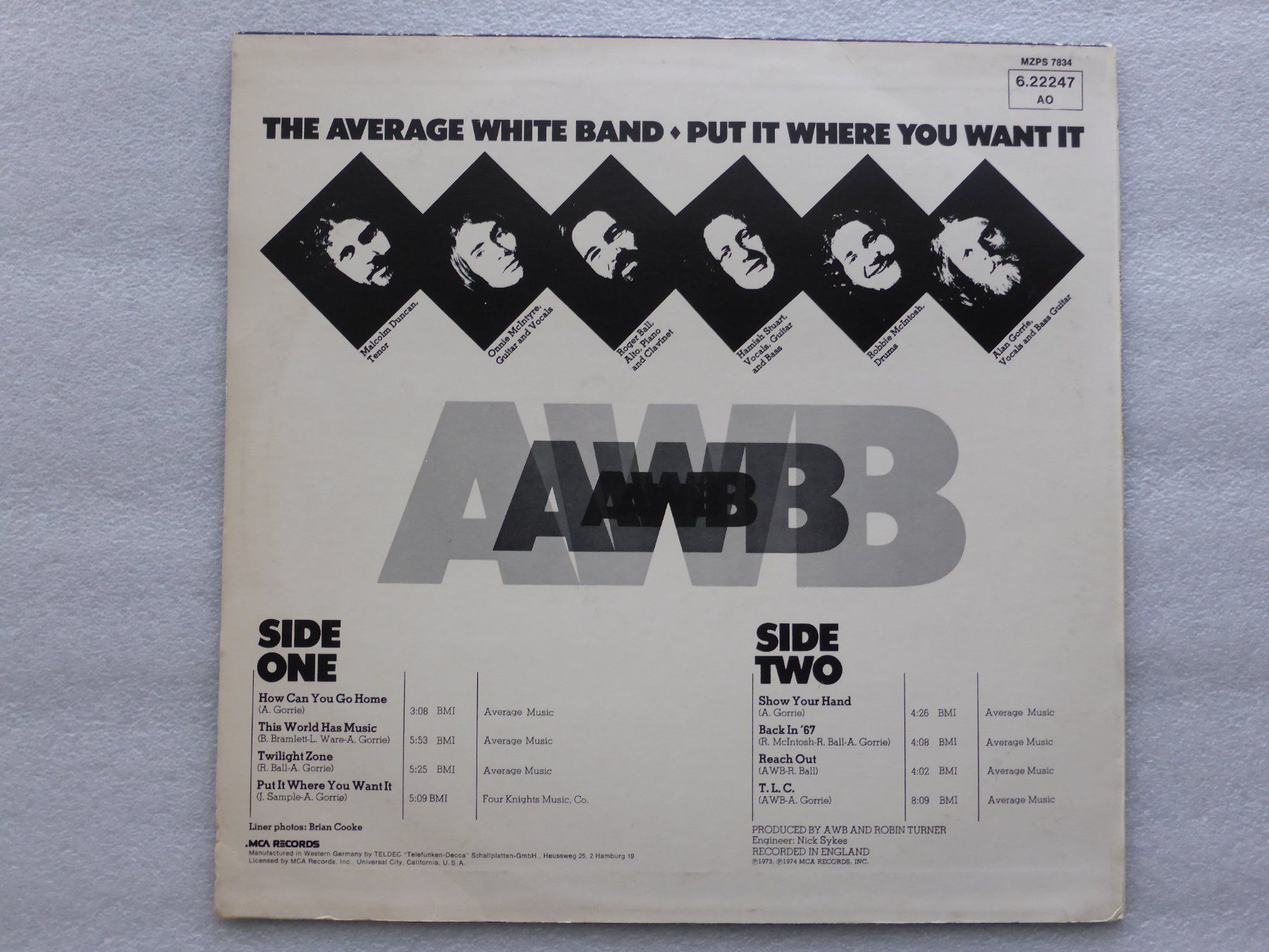 Dischi in vinile: VINYL  LP   THE AVERAGE WHITE BAND – Usato da Küssnacht am Rigi venduto da Sunnestrahl 3