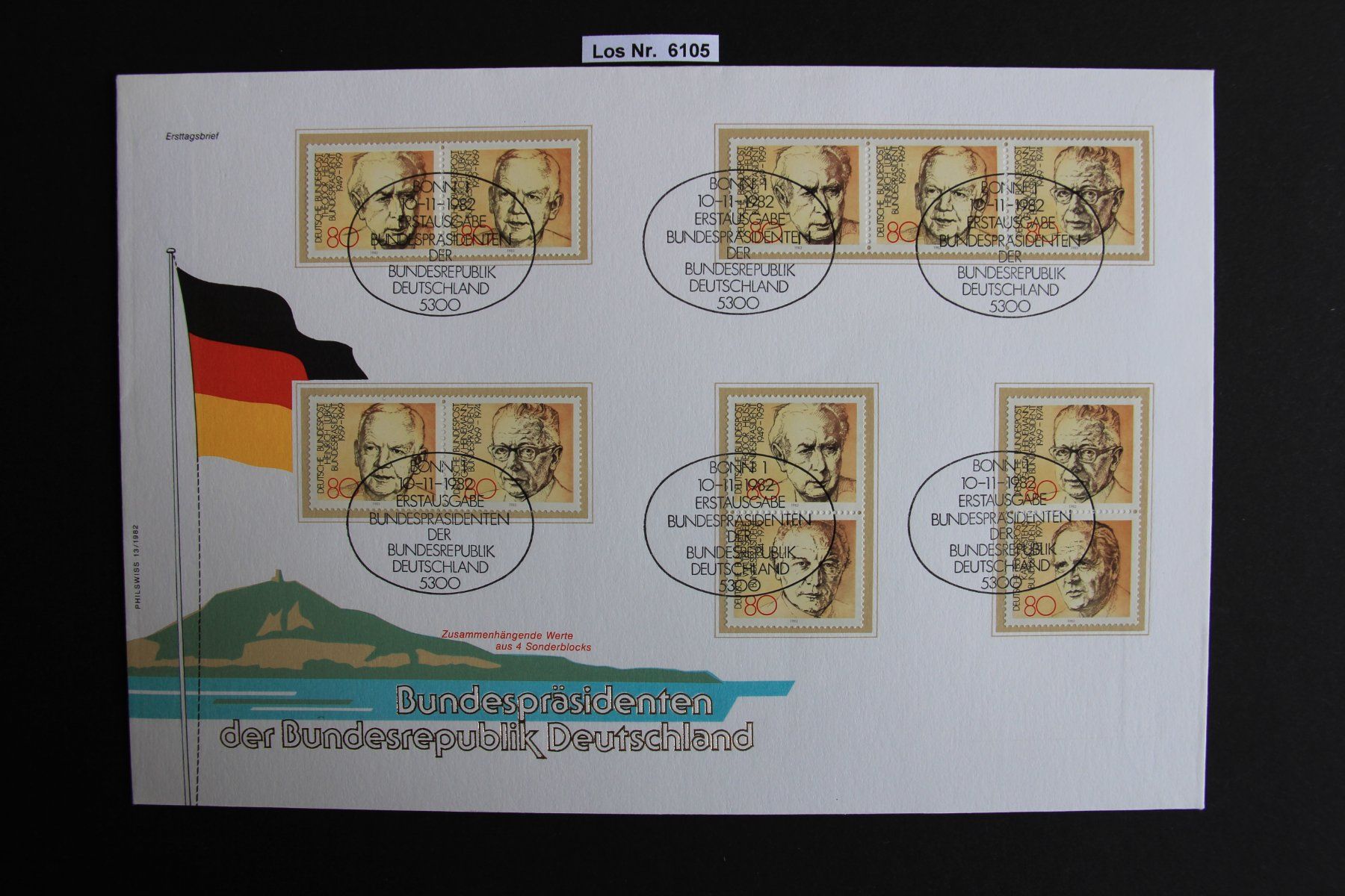 Tutti i francobolli: Luxusbrief ET Bundespräsidenten der BRD             Los 6105 – Usato da Volken venduto da jukon65