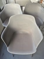 3 Pfister Stühle / Armlehnstühle in Taupe