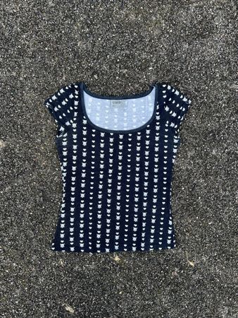 Y2K Heart & Skull Tank Top XS – Vintage, Selten