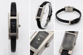 Gucci Damenuhr 1600 Quartz schwarz/silber – Original Vintage
