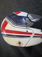 Motorradhelm LEVIOR Retro Weiss/Rot/Blau Grösse M gebraucht