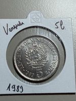 Venezuela - 5 Bolivar - 1989