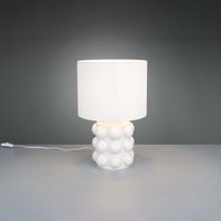 Tischleuchte, Weiss, Keramik, 47 cm Höhe