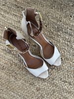 Sandali Carrano con tacco, colore  beige , taglia 40