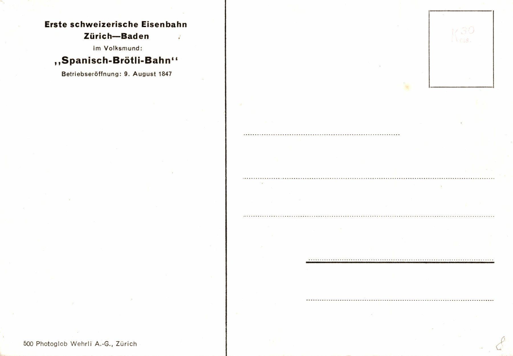 Cartoline postali: Spanisch-Brötli-Bahn (Ruedin) – Usato da Bronschhofen venduto da Astore 1