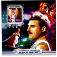 Block "Queen. Freddie Mercury". Guinea-Bissau
