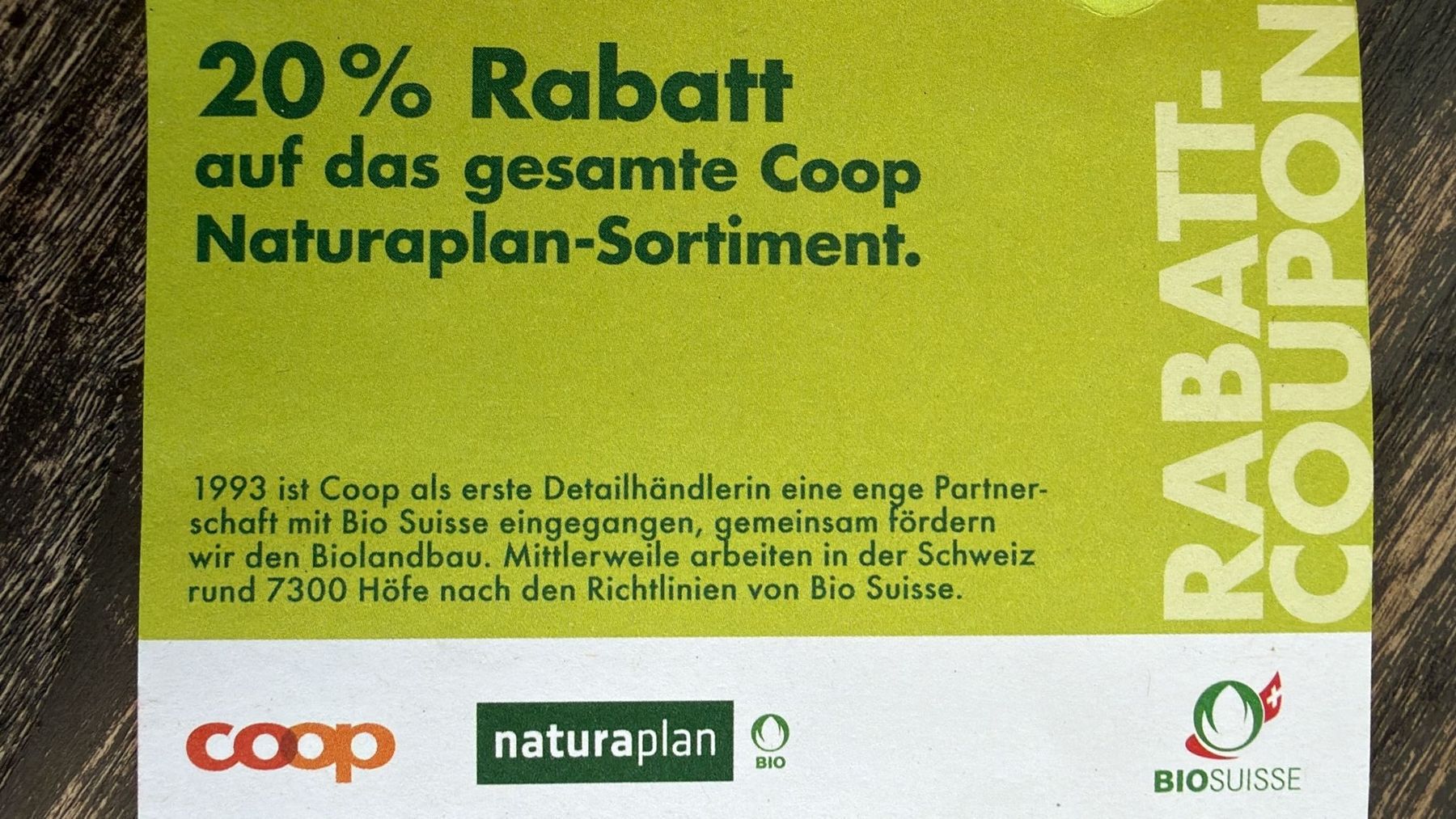 Bons: 20% Rabatt! Coop Naturaplan ScanCode – Neuf (Voir description) à Uttigen par TomTom_