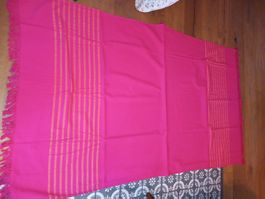 2 Strandtücher pink und türkis Baumwolle  neu.