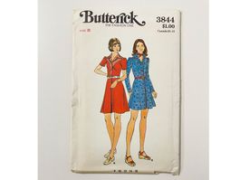 Schnittmuster Gr. XS Butterick 3844 zwei Kleider 1970s