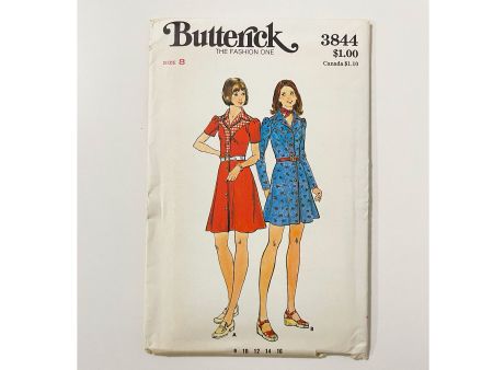 Schnittmuster Gr. XS Butterick 3844 zwei Kleider 1970s