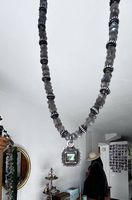 halskette aus labradorit und 925 silber 