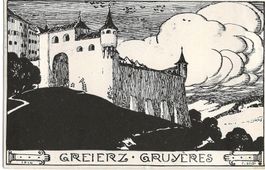 Gruyères, Pro Juventute, Überwachung,RAR, Philatelie