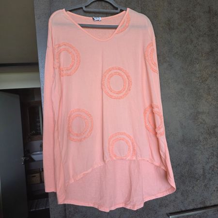 🐸 VISKOSE BLUSE TUNIKA PULLOVER S / M