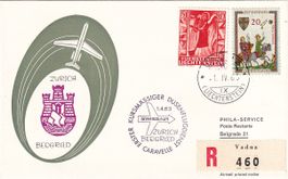 Erstflug Swissair Zürich - Belgrad 1963, ab FL