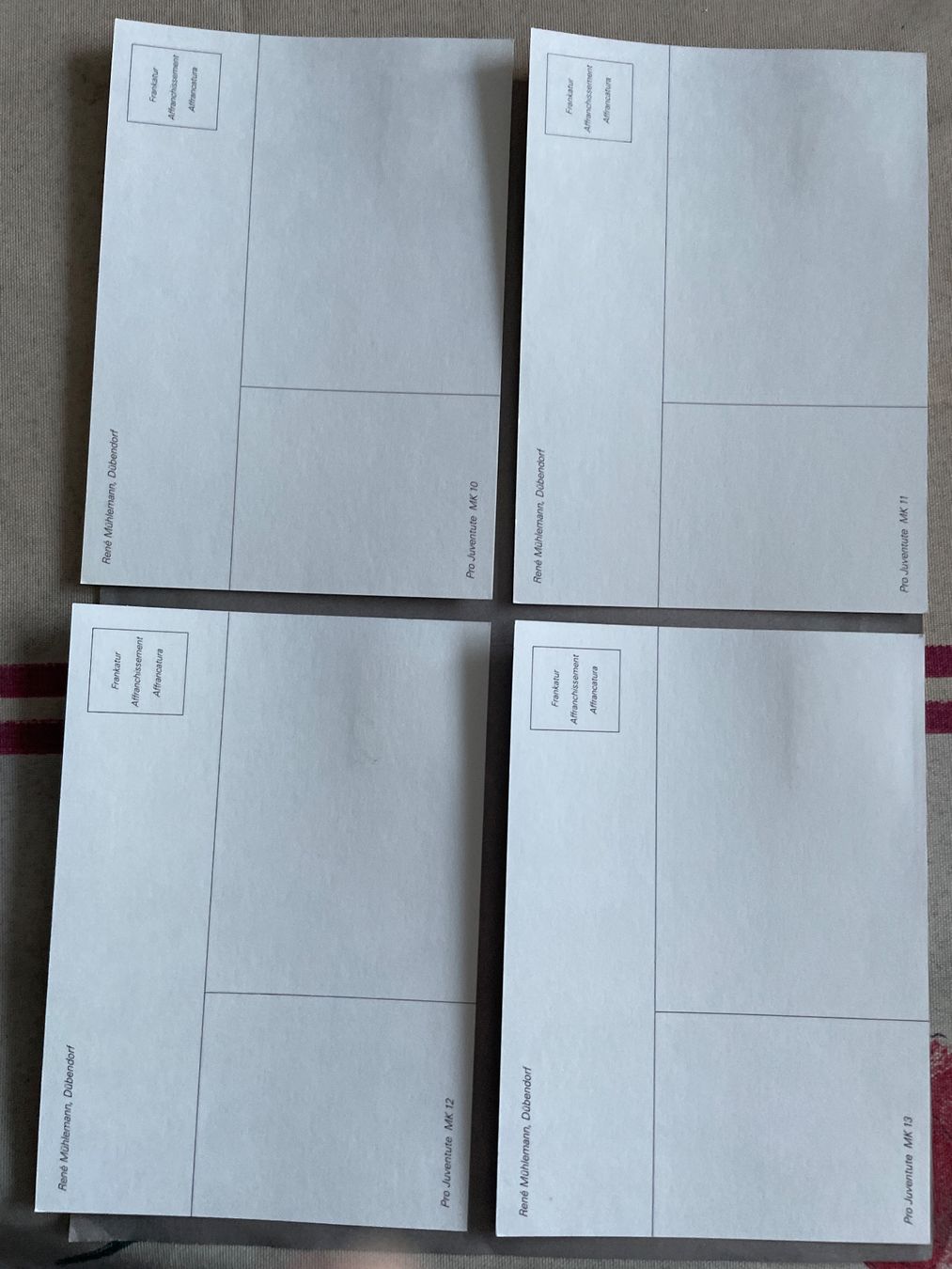 Tutti i francobolli: 4 cartes maximum PJ. 1989 – Nuovo e nell'imballaggio originale da Bôle venduto da Frouz 1