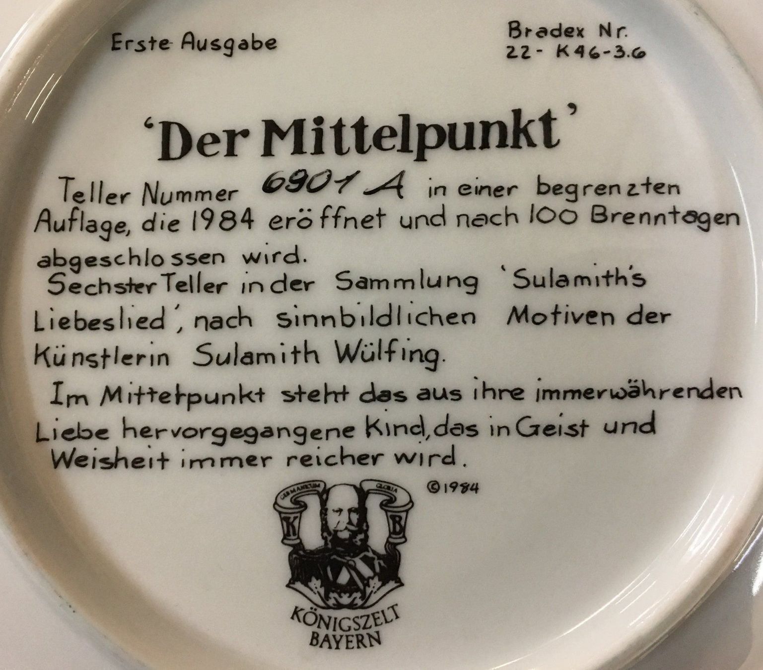 Piatti: Sammelteller "Der Mittelpunkt" – Usato da Oftringen venduto da Vucki 3