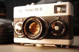 Rollei 35 S für Bastler (Filmtransport defekt)–Objektiv TOP