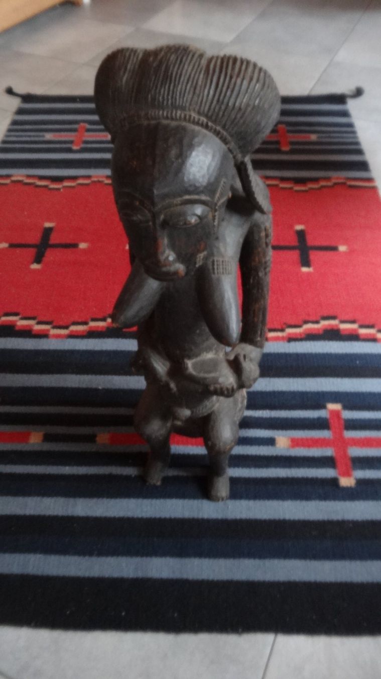 Skulpturen & Statuen: Statue Maternité Baoulé, ancienne  bois h.72cm – Gebraucht aus Rebeuvelier von falcon58 3
