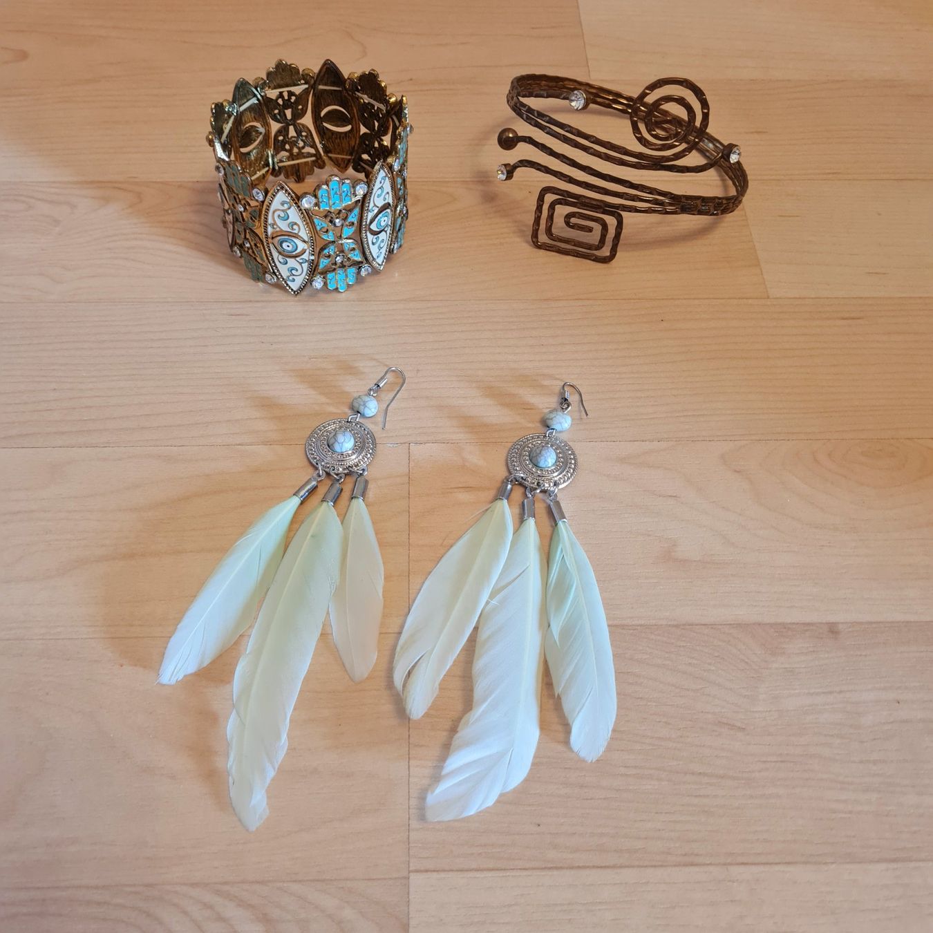 Orecchini pendenti & Orecchini a lobo: 3 teiliges Schmuckset – Usato da Lyss venduto da waldfee10