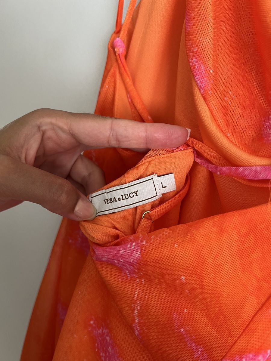 Kleider: langes Sommerkleid in orange - L – Neu (gemäss Beschreibung) aus Rothrist von FL_17 2