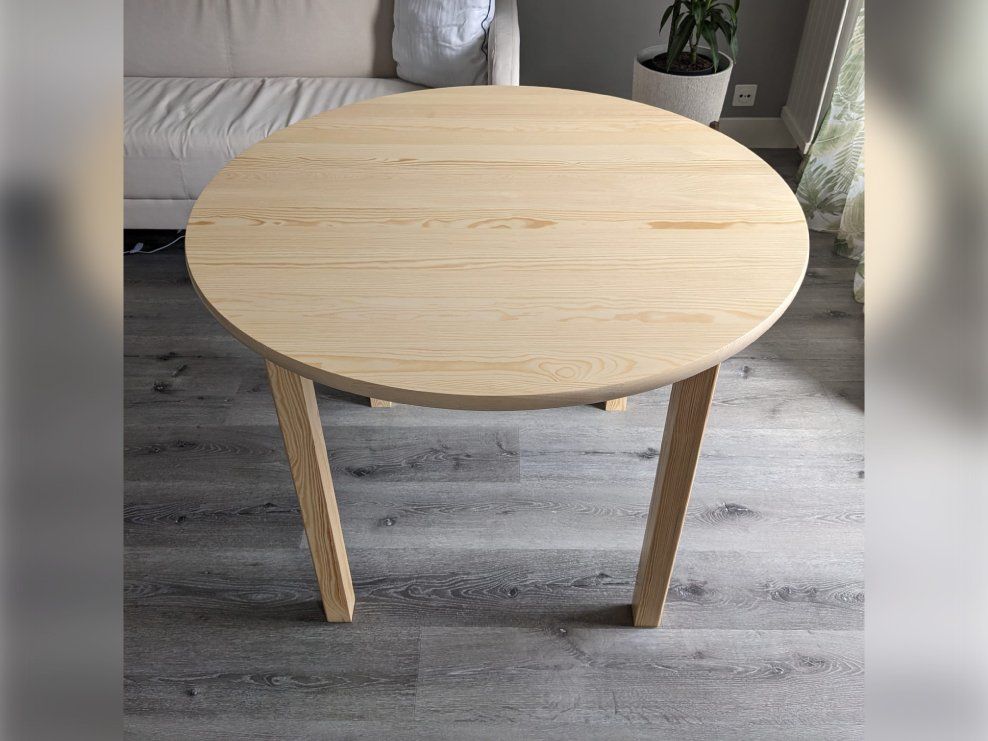 Tische: Table ronde en bois massif Ø 100 cm – neuve – Neu (gemäss Beschreibung) aus St-Aubin-Sauges von sanjha6723 1