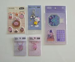 BT21 BTS Cooky & RJ Keyrings/Acrylic Stand/Stickers (K-Pop)