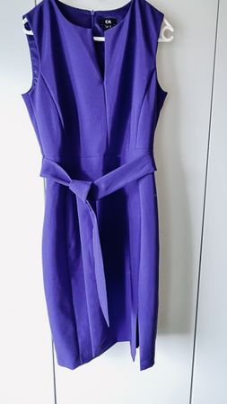 Elegantes C&A Businesskleid Gr. 38, Lila, 1 mal getragen