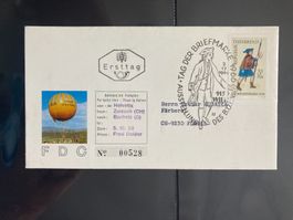 Österreich 1966 Ballonflug-Ersttagsbrief Tag der Briefmarke
